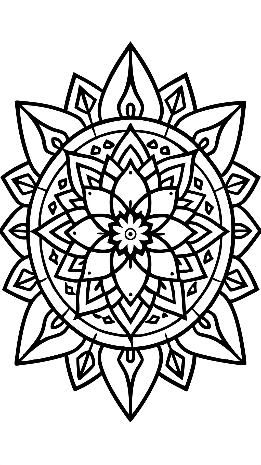 mandala geometric coloring pages